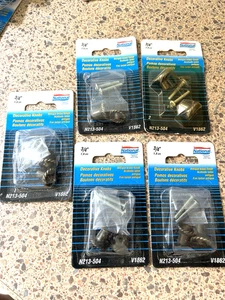 5 PACK LOT National hardware 3/4” knobs antique brass finish N213-504 V1862 - Picture 1 of 5
