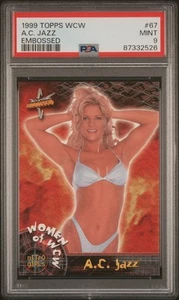1999 Topps WCW Embossed #67 AC Jazz Women of WCW PSA 9 MINT - Picture 1 of 3