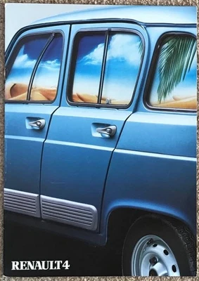 RENAULT 4 RANGE Car Sales Brochure 1986 #27 117 08 June 85 GERMAN TEXT - Image 1 of 3