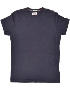 T-shirt donna Tommy Hilfiger top UK 16 grande blu navy cotone BQ01 - Foto 1 di 3