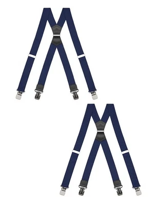 Buyless Fashion Heavy Duty 2 Pack Suspender Men Adjustable Straps X Strong Clips - Image 1 of 4