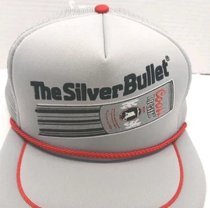 The Silver Bullet Coors Light Vintage Trucker Snapback Hat Beer 80s Vtg - Picture 1 of 9