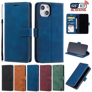 Funda Para iPhone 16 Pro Max Plus 15 14 13 12 11 XR 8 7 Cuero Abatible Billetera Cubierta - Imagen 1 de 70