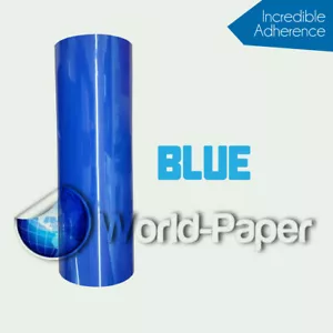 Heat Transfer Vinyl Roll PU Lettering Film Iron On Textile BLUE 12"x5'ft HTV - Picture 1 of 2