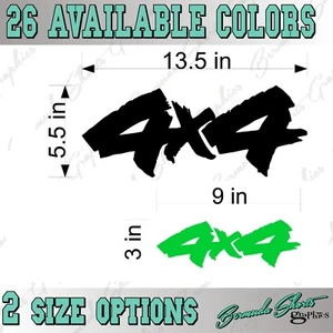 (2pk) 4x4 Decals Fender Off Road Tailgate Stickers Chevy Ford Jeep Dodge - Picture 1 of 6