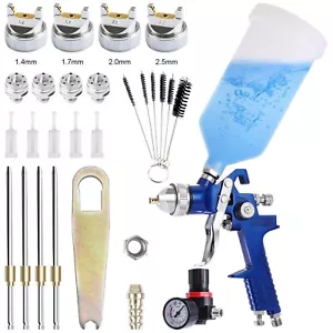 BANG4BUCK HVLP Spray Gun, 4 Nozzles Car Paint Spray Guns with 1.4mm 1.7mm 2.0... - Picture 1 of 7
