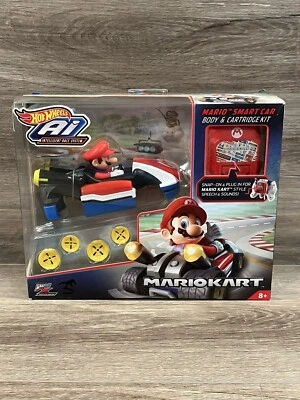 Hot Wheels Mario Kart Mario Smart Car Body & Cartridge Kit NEW - Image 1 of 4