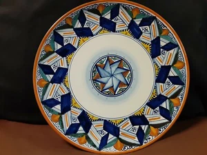 Elegant Vtg. San Gimignano Leoncini Italian Majolica Abstract Charger Plate - Picture 1 of 9