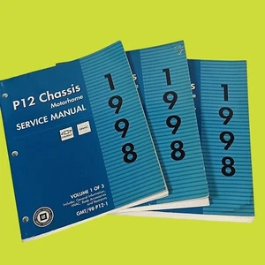 1998 Chevrolet GMC P12 Motorhome Chassis SHOP SERVICE Repair MANUAL VOLS 1 2 3 - Picture 1 of 5