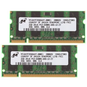 4GB (2X 2GB Kit) Acer Aspire 5100/5315/5610 Serie DDR2 Memoria laptop RAM IT - Picture 1 of 7