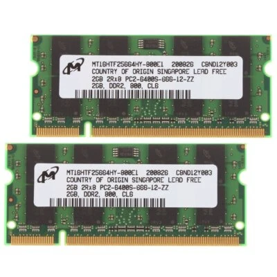 4GB (2X 2GB Kit) Acer Aspire 5100/5315/5610 Serie DDR2 Memoria laptop RAM IT - Image 1 of 4