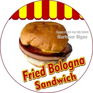 Calcomanía sándwich Fried Bolonia (elige la talla) c pegatina camión de comida - Imagen 1 de 3