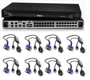 DELL PowerEdge 4322DS 32 port 4 IP KVM Switch + 8 x 0DP880 USB Modules Dual AC - Picture 1 of 1