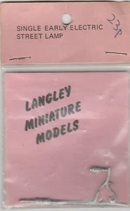 Lámpara de calle eléctrica temprana Railway Langley modelos miniatura metal blanco N 2 mm - Imagen 1 de 2