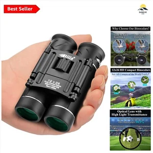 12x26 HD Binoculars for Adults Compact Binocular BaK4 Prisms FMC Bird Watching - Picture 1 of 12