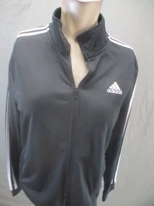ADIDAS Size XL (18-20) Girls BLK Full Zip Stand Collar Pocket Track Jacket 752 - Picture 1 of 9