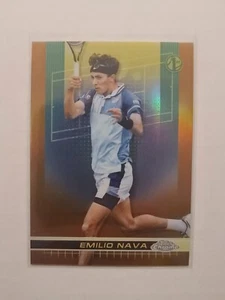 2024 Topps Chrome Tennis Emilio Nava 1st #197 Clay Court Refractor Parallel - Picture 1 of 2