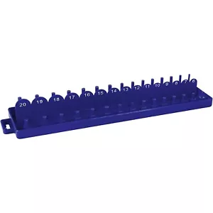 3/8"-Dr. 30-Socket Tray Holder Organizer Rack Rail Storage Metric 6 mm ~ 20 mm - Foto 1 di 1
