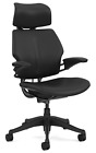HumanScale Freedom F213 Black Bizon Leather Office Desk Chair with Advanced Arms