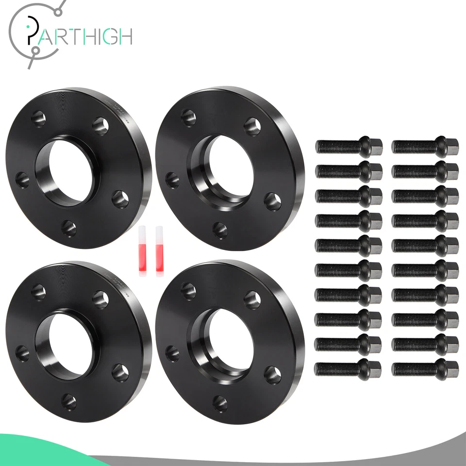 For Mercedes Benz 5x112 Hubcentric Wheel Spacers (4) 20mm Thick 14x1.5 66.6 CB - Image 1 of 4