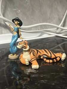 Disney Princess jasmine Glitter Figure Toy From alladin with tiger rajah - Picture 1 of 7