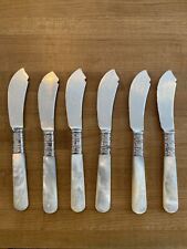 Meriden Cutlery Silver/Pearl Fancy Fruit Knives Set Of 6