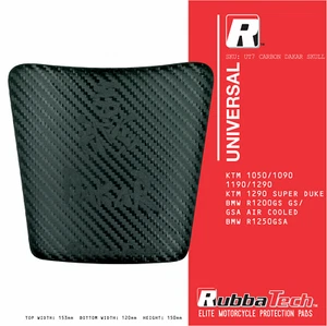 Rubbatech U7 CARBON DAKAR SKULL TANK PAD BMW R1200GS / GSA Air Cooled R1250GSA - Picture 1 of 3