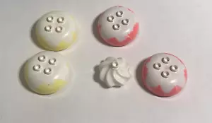 DUPLO LEGO Gelato Cupcake Topping Pezzi di Ricambio Pezzi Giallo Rosa Bianco - Foto 1 di 9