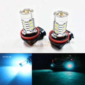2x Ice Blue H11 H9 H8 15w High Power Bright LED Bulbs 5730 Fog light Replacement - Picture 1 of 7
