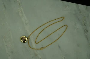 15" YELLOW GOLD FILLED LOOSE ROPE CHAIN NECKLACE 1.3mm - Picture 1 of 3