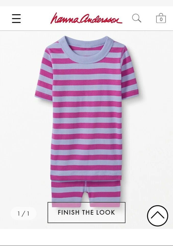 Унисекс Hanna Andersson короткие John пижамы органический хлопок ягоды Lavndr 90 см $40 - Изображение 1 из 1