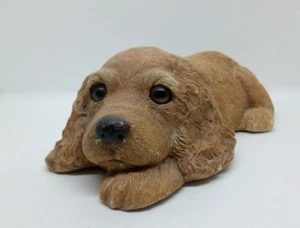 Estatuilla Sandicast 10" Cocker Spaniel Vintage 1981 Sandra Brue Firmada - Imagen 1 de 15