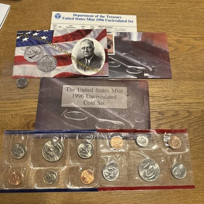 1996 US Mint Uncirculated Set, 10 Coins + special W Dime - Image 1 of 4