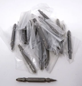 LOT OF 20 DOUBLE ENDED SCREWDRIVER BITS, PHILLIPS/FLATHEAD PH2+3/16 - NEW! - Picture 1 of 1