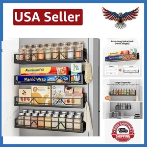 Stilvolle magnetische Gewürz Organizer - 4 Ebenen Metall Kühlschrank Regale, einfach zu installieren - Bild 1 von 9