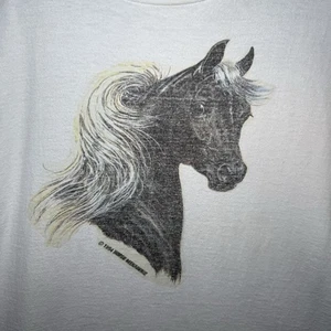 Alore Vintage 1994 Horse Menagerie T-Shirt Women’s Large Single Stitch White *** - Picture 1 of 6