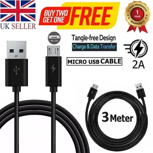 3M Super Fast Micro USB Charging Cable Data Sync Lead For Samsung Android Phone - Picture 1 of 25
