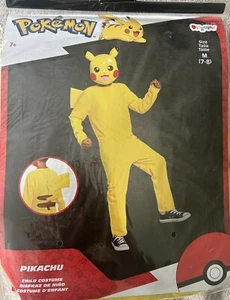 Disguise The Pokemon Child Pikachu Costume-Jumpsuit,Tail,& Mask-MED (7-8) - Picture 1 of 9
