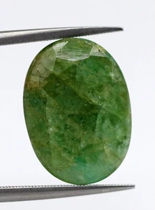 Piedra preciosa de Zambia sin tratar corte ovalado suelta esmeralda verde natural certificada de 9,29 quilates - Imagen 1 de 11