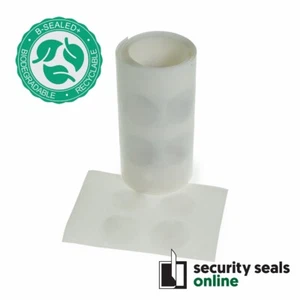 Etiquetas y pegatinas redondas de celulosa transparente biodegradables de 30 mm - Imagen 1 de 2