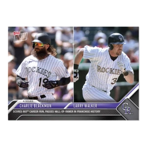 Tarjeta 2023 Topps Now MLB Colorado Rockies Charlie Blackmon Larry Walker #214 - Imagen 1 de 2