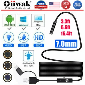 Waterproof HD Endoscope USB Type-C Borescope Inspection Snake Camera For Android - Picture 1 of 18