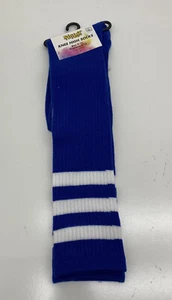 Spirit Halloween Blue/White Knee High Socks Halloween Costume Shoe Size 4-10 New - Picture 1 of 5