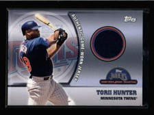 TORII HUNTER 2005 TOPPS OPENING DAY GAME USED WORN JERSEY AX9117