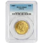 1907 $10 Liberty Head Gold Eagle Pcgs Ms63 Blue Label