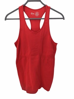 Camiseta sin mangas Zyia Active de cobre cargada para mujer con infusión de niebla roja sin costuras talla mediana Foto 1 de 4