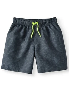 Wonder Nation Boys Swim Trunks X-Small (4-5) Rich Black UPF 50+ NEW - Picture 1 of 1