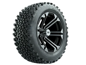 Set of 4 GTW 14" Specter Machined/Black Golf Cart Wheels on 23x10-14 A/T Tires - Picture 1 of 7