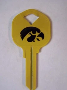 NCAA Iowa Hawkeyes KW1/KW10 House key blank - Picture 1 of 2