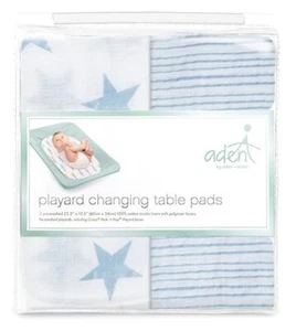 Aden by Aden & Anais Changing Pad Cover Blue White Stars Dapper - Picture 1 of 5